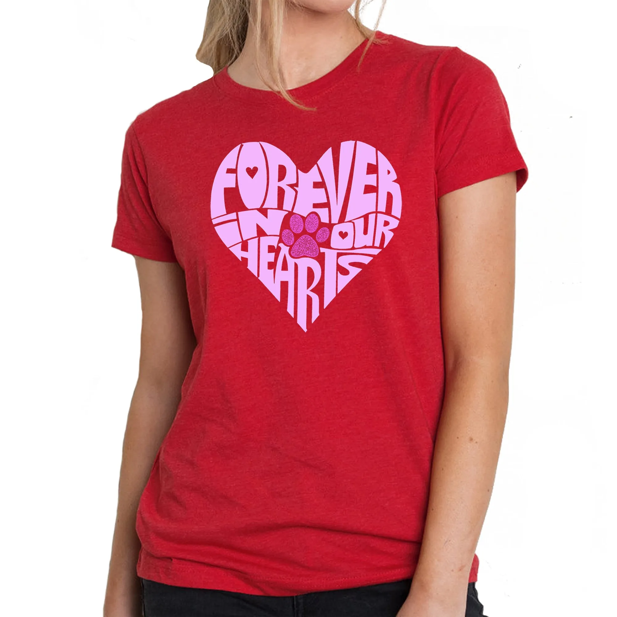 Forever In Our Hearts - Women's Premium Blend Word Art T-Shirt sold by LA Pop Art product image thumbnail 5