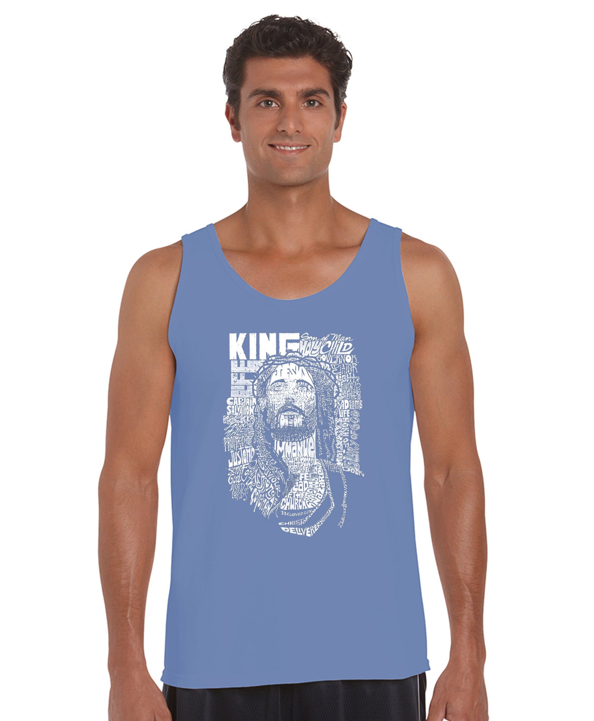 JESUS - Men's Word Art Tank Top sold by LA Pop Art product image thumbnail 3