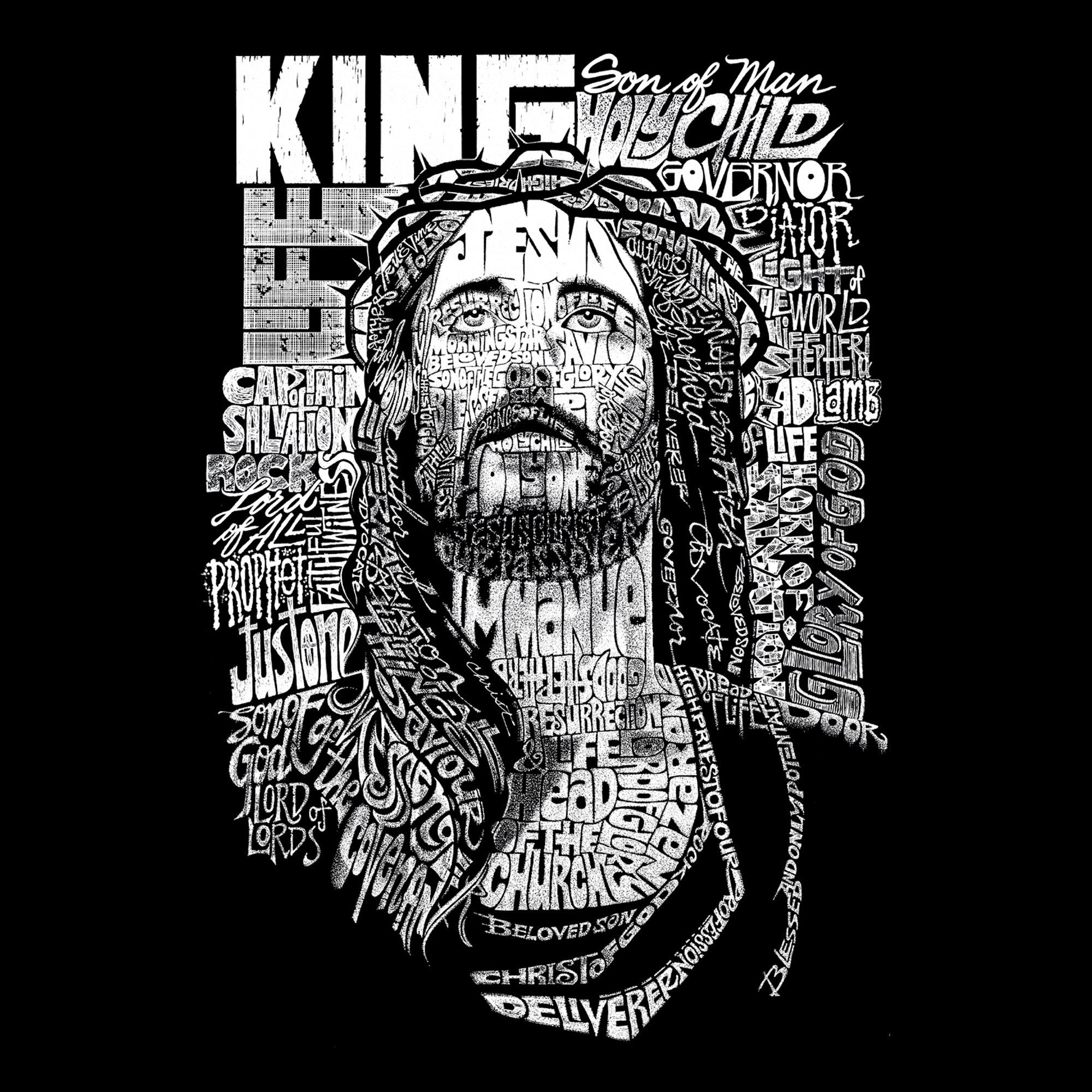 JESUS - Men's Word Art Tank Top sold by LA Pop Art product image thumbnail 2