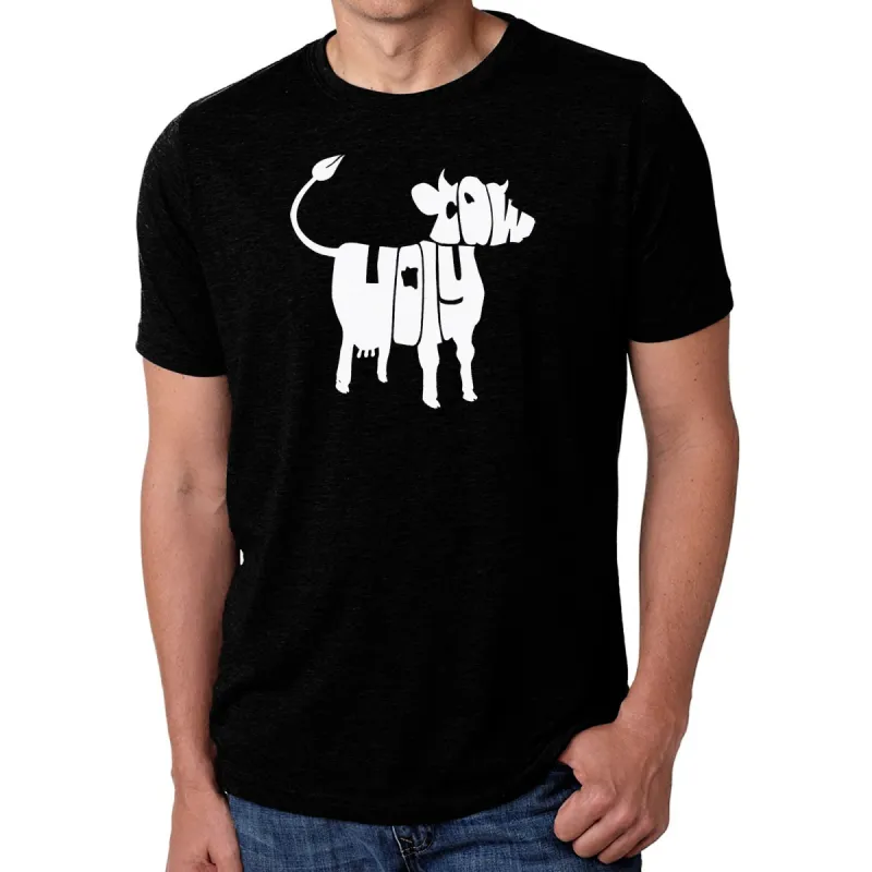 Holy Cow  - Men's Premium Blend Word Art T-Shirt sold by LA Pop Art