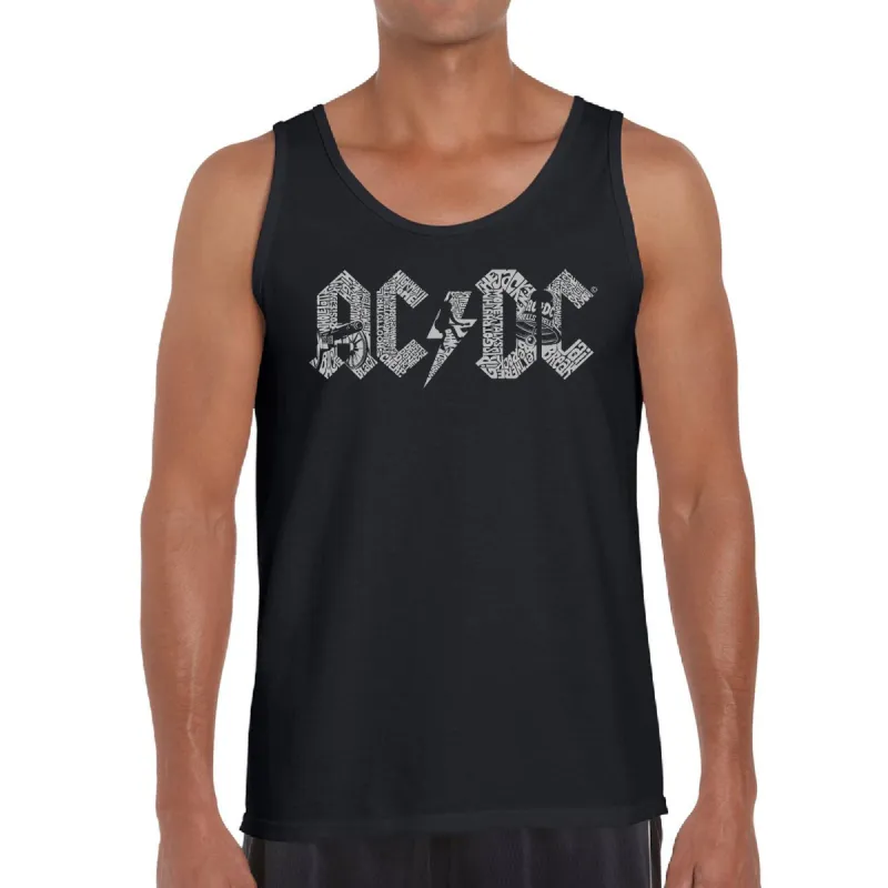 AC/DC - Men's Word Art Tank Top sold by LA Pop Art