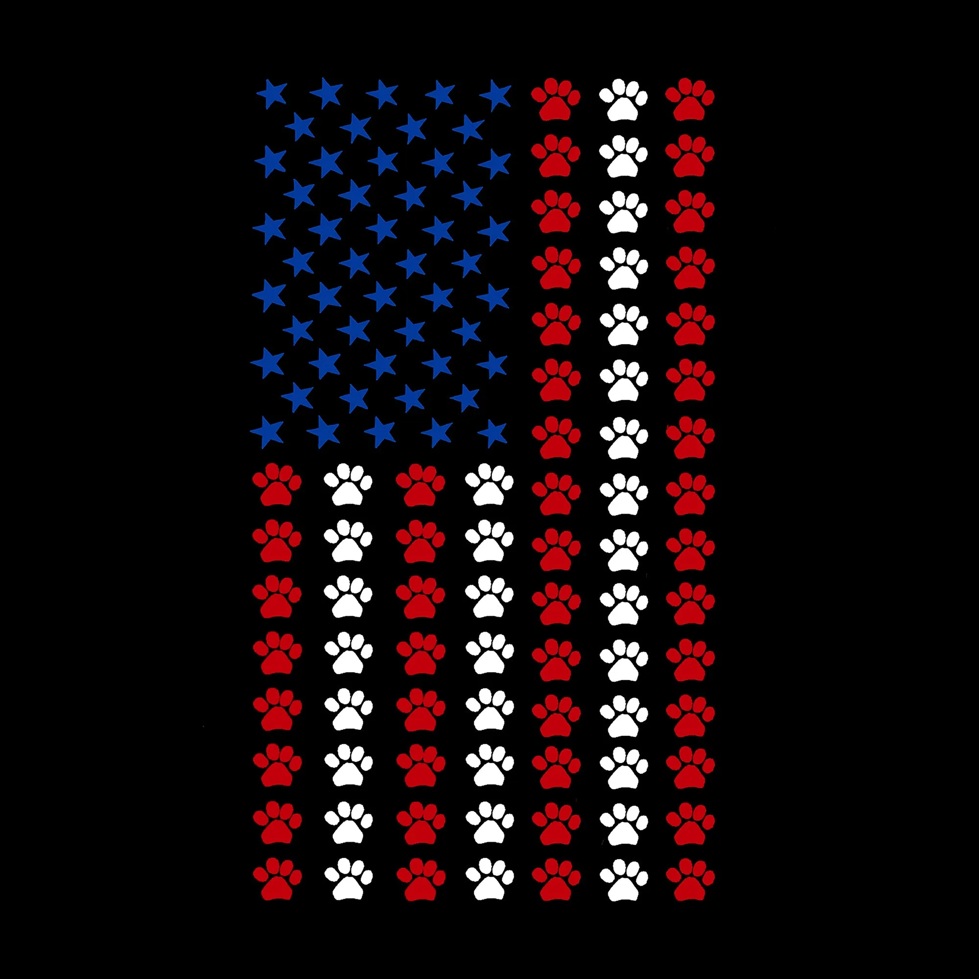 Paws Flag - Women's Raglan Word Art T-Shirt sold by LA Pop Art product image thumbnail 2