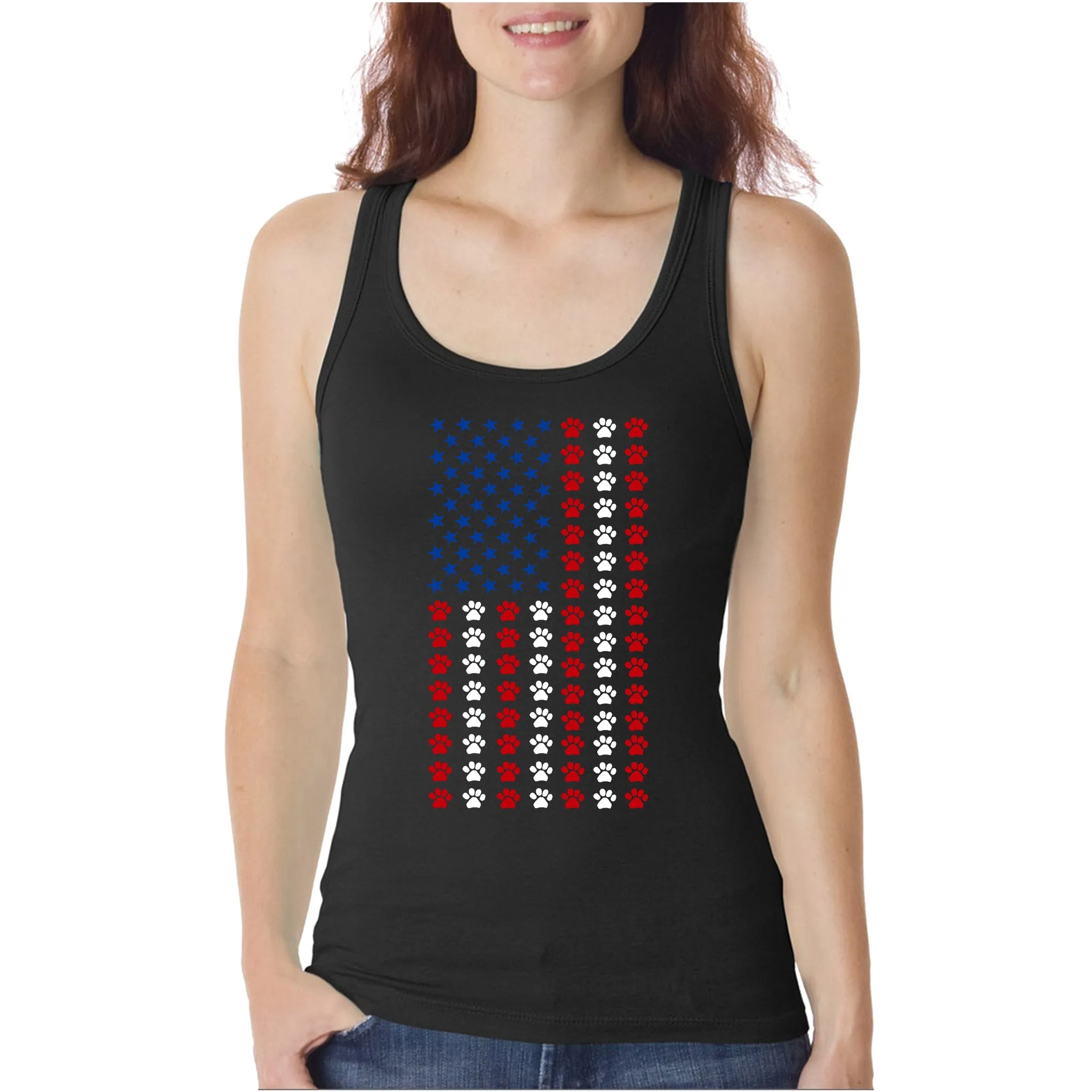 Paws Flag - Women's Word Art Tank Top sold by LA Pop Art