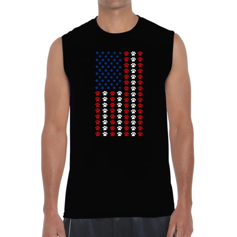 Paws Flag - Men's Word Art Sleeveless T-Shirt sold by LA Pop Art