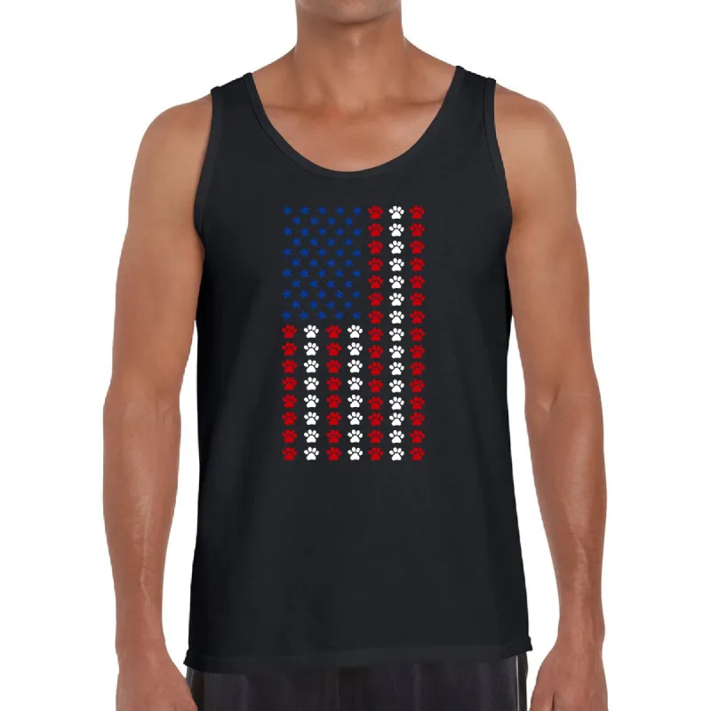 Paws Flag - Men's Word Art Tank Top sold by LA Pop Art