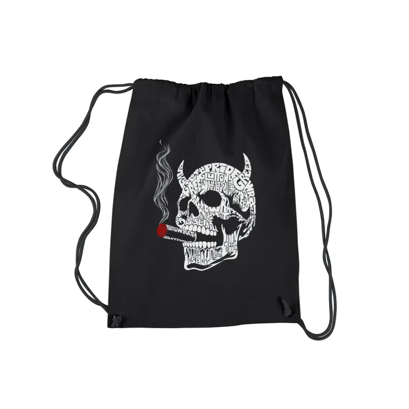 7 Deadly Sins Skull - Drawstring Backpack sold by LA Pop Art