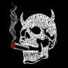 7 Deadly Sins Skull - Large Word Art Tote Bag sold by LA Pop Art