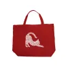 Stretching Cat - Large Word Art Tote Bag sold by LA Pop Art