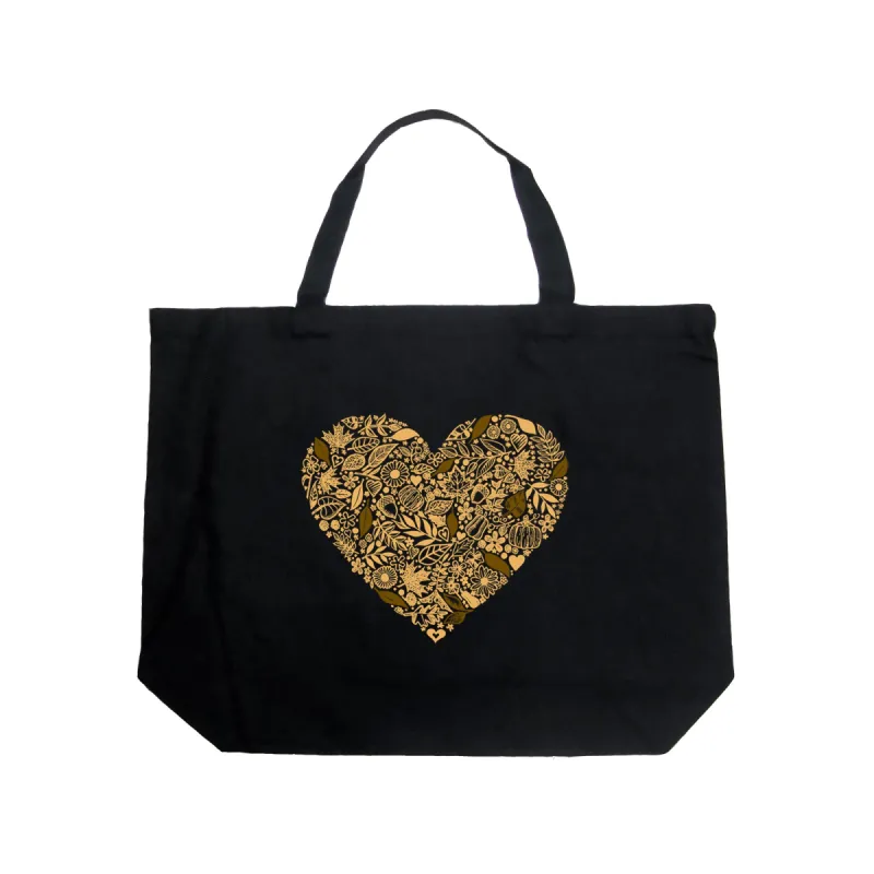 Fall Vibes  - Large Word Art Tote Bag sold by LA Pop Art