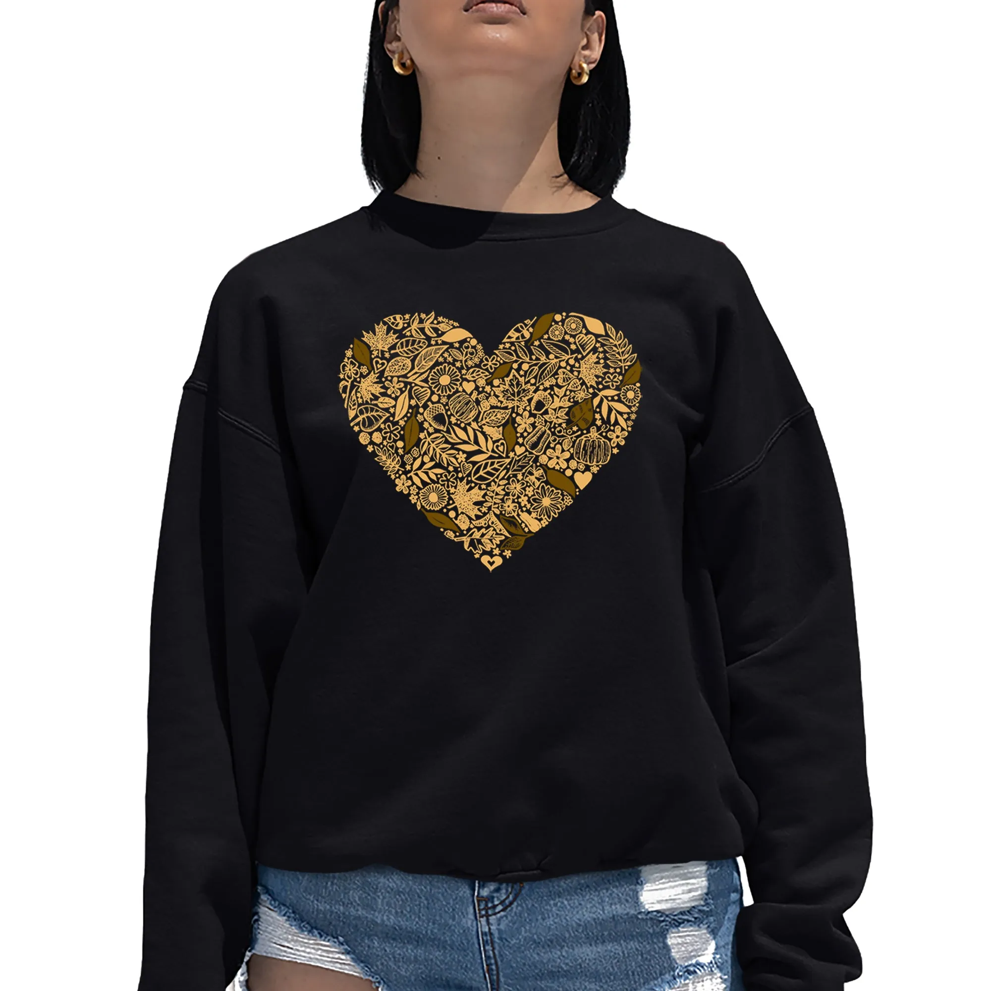 Fall Vibes - Women's Word Art Crewneck Sweatshirt sold by LA Pop Art