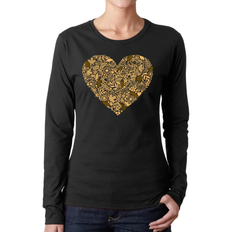 Fall Vibes  - Women's Word Art Long Sleeve T-Shirt sold by LA Pop Art