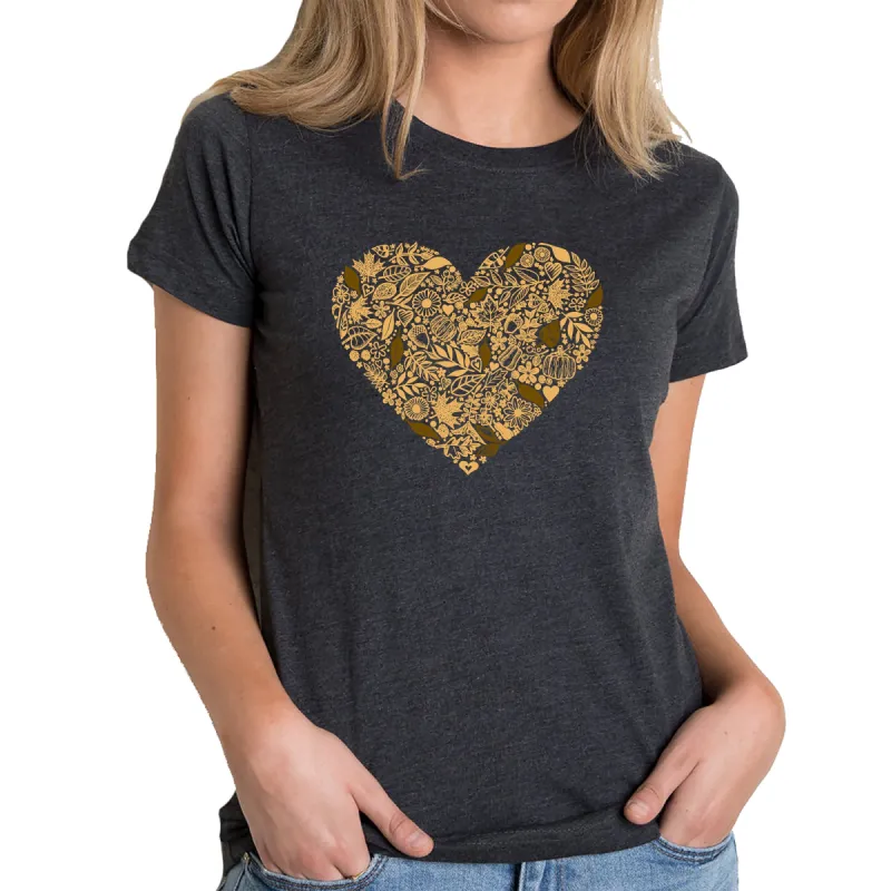 Fall Vibes  - Women's Premium Blend Word Art T-Shirt sold by LA Pop Art