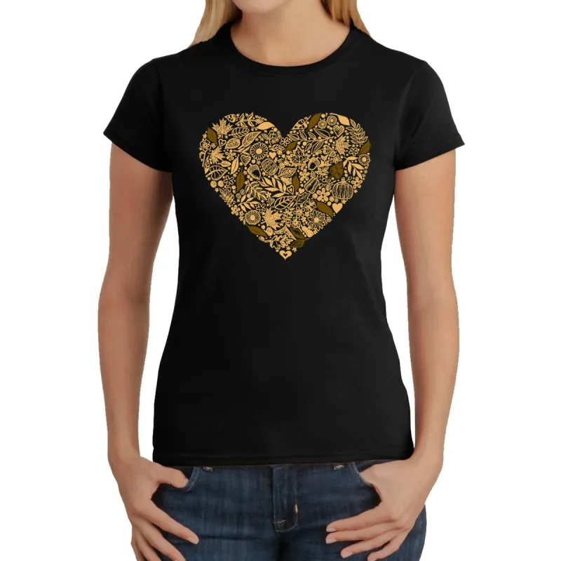 Fall Vibes  - Women's Word Art T-Shirt sold by LA Pop Art