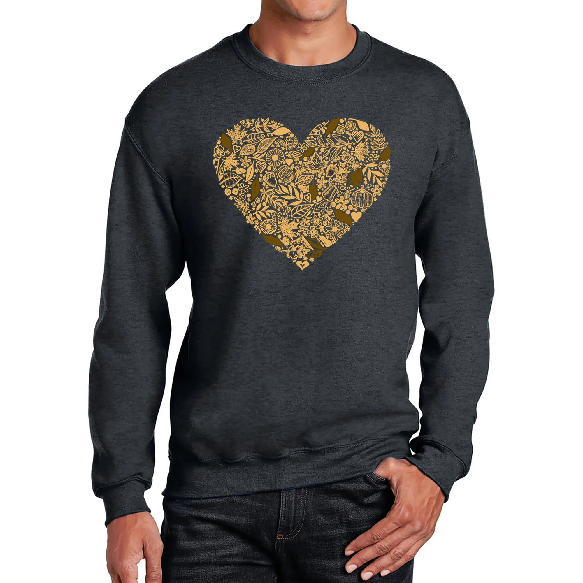 Fall Vibes - Men's Word Art Crewneck Sweatshirt sold by LA Pop Art product image thumbnail 3