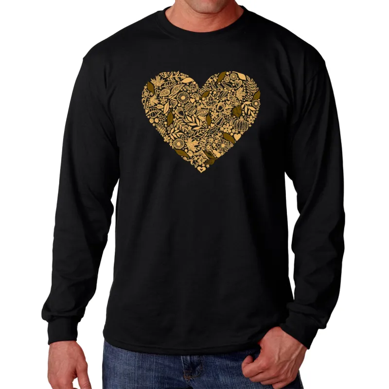 Fall Vibes  - Men's Word Art Long Sleeve T-Shirt sold by LA Pop Art