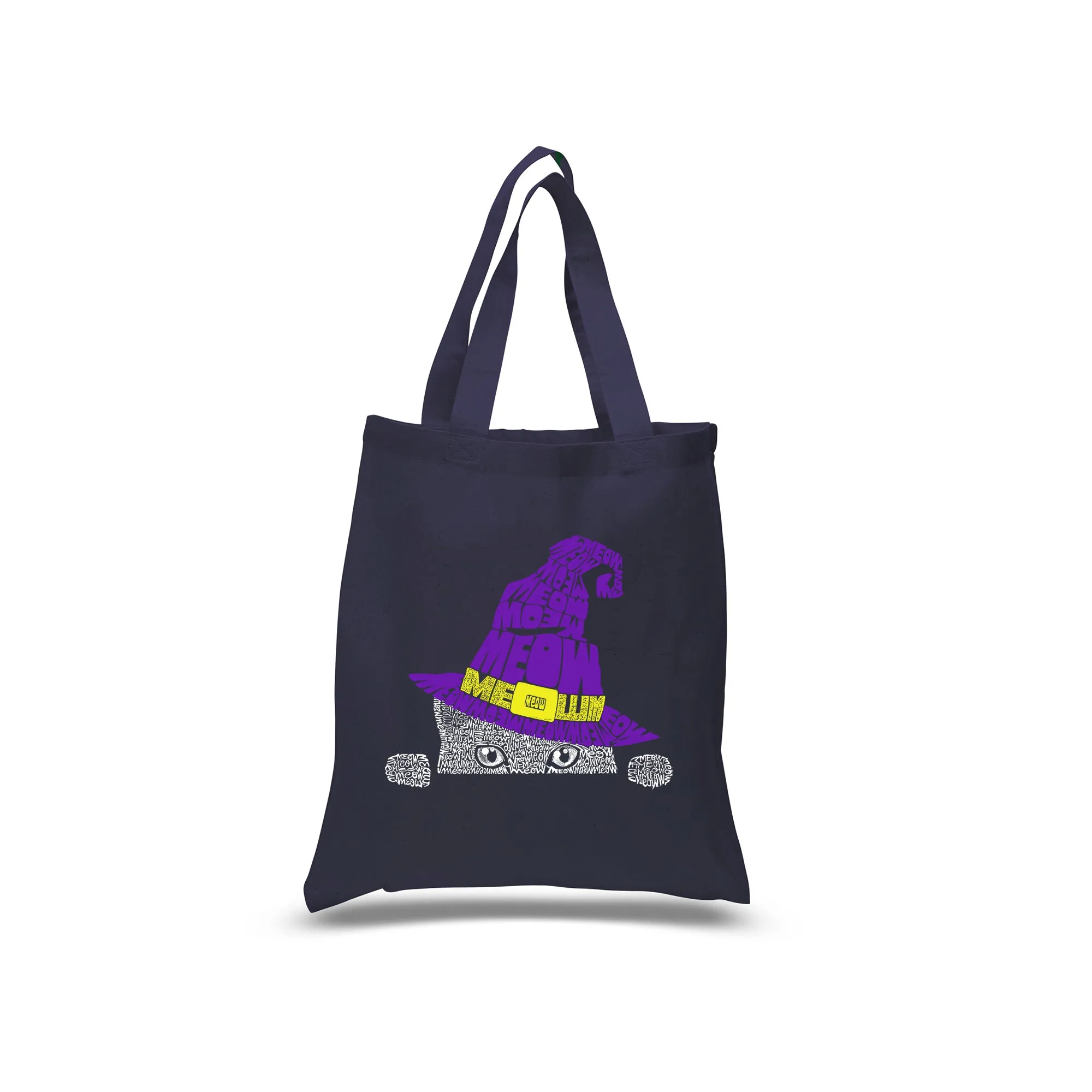 Peeking Witch Cat - Small Word Art Tote Bag sold by LA Pop Art product image thumbnail 4