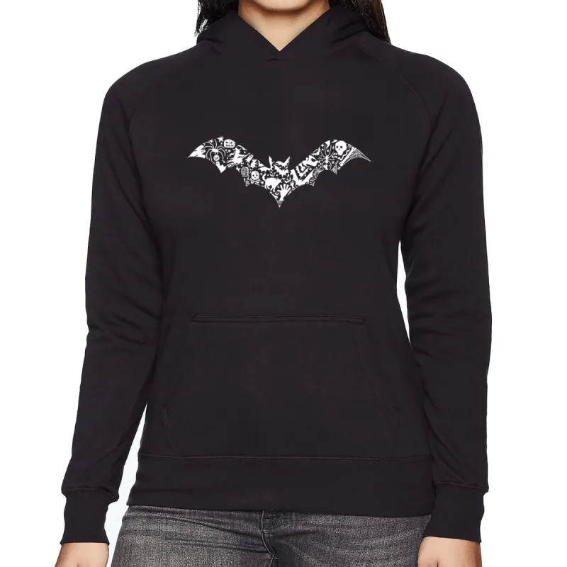 Halloween Bat - Women's Word Art Hooded Sweatshirt sold by LA Pop Art