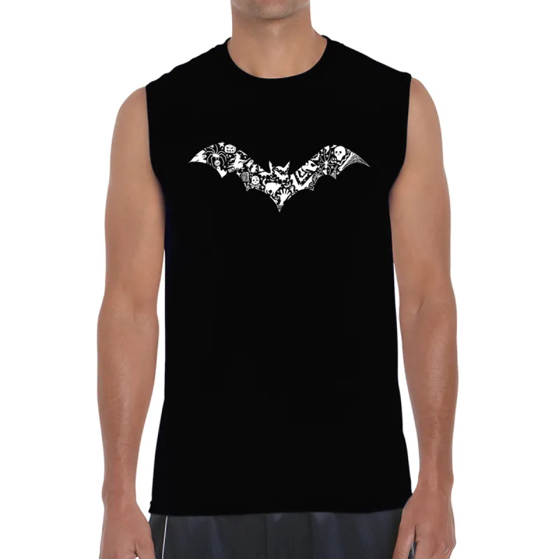 Halloween Bat - Men's Word Art Sleeveless T-Shirt sold by LA Pop Art