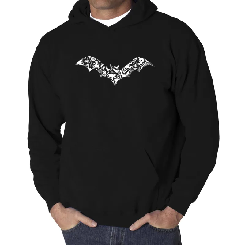 Halloween Bat - Men's Word Art Hooded Sweatshirt sold by LA Pop Art