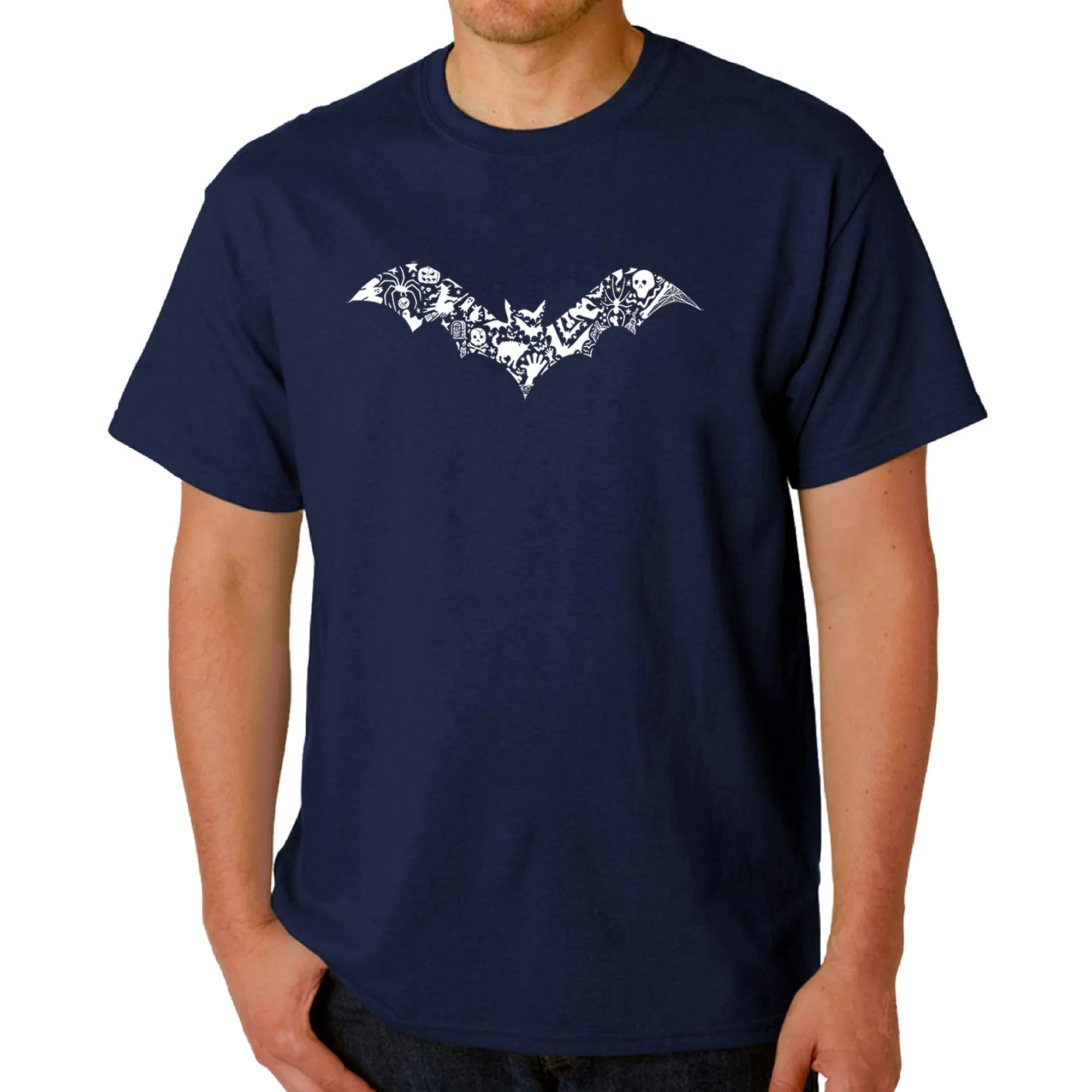 Halloween Bat - Men's Word Art T-Shirt sold by LA Pop Art product image thumbnail 3