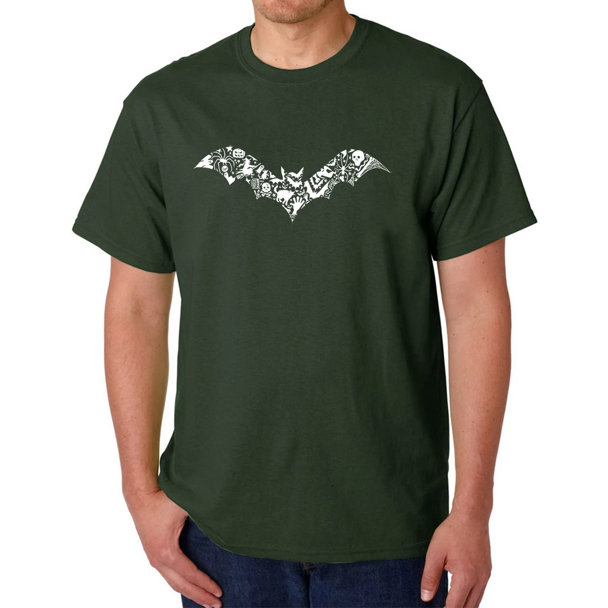 Halloween Bat - Men's Word Art T-Shirt sold by LA Pop Art product image thumbnail 4