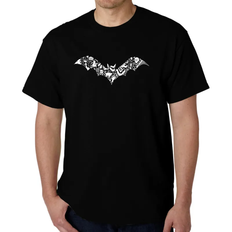 Halloween Bat - Men's Word Art T-Shirt sold by LA Pop Art