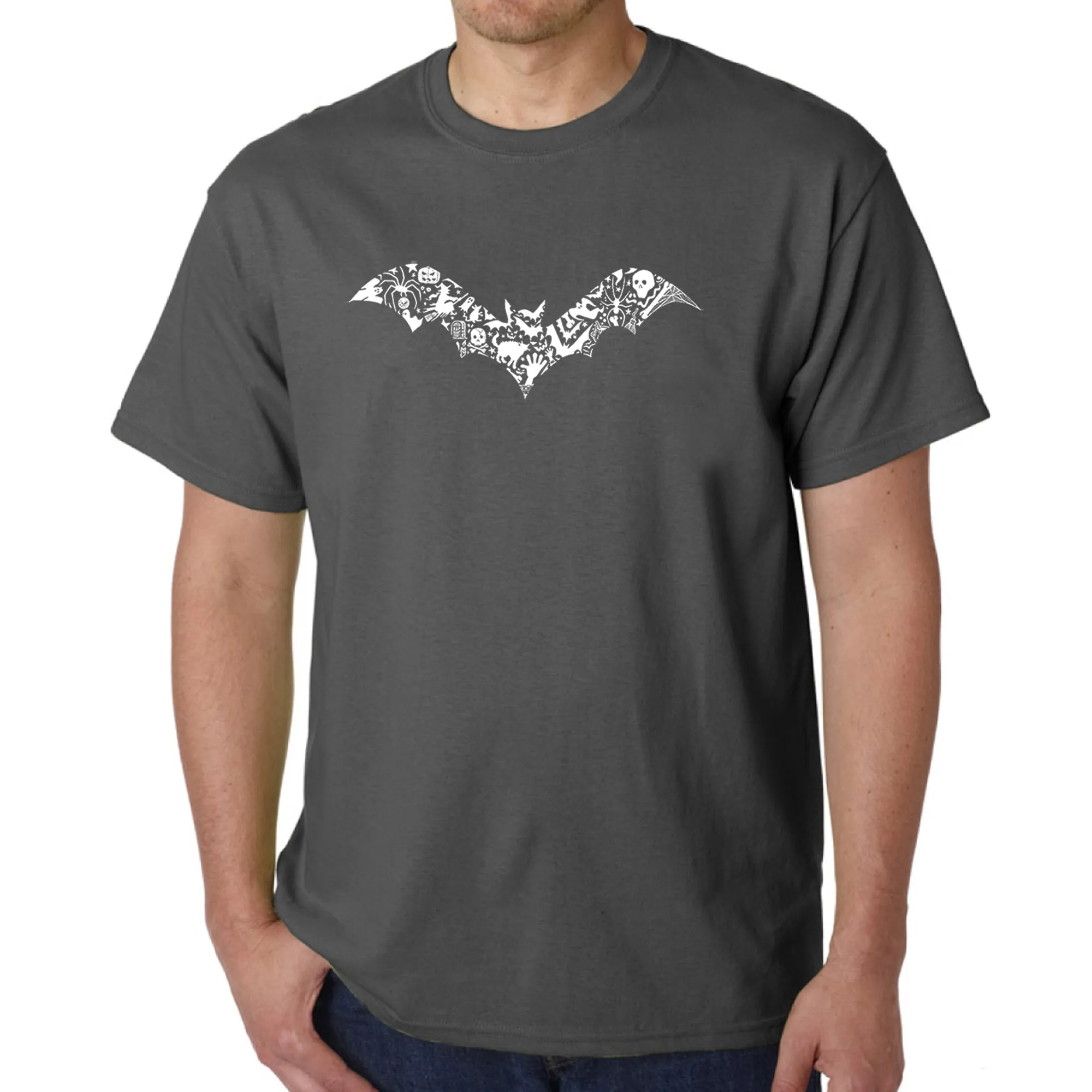 Halloween Bat - Men's Word Art T-Shirt sold by LA Pop Art product image thumbnail 5