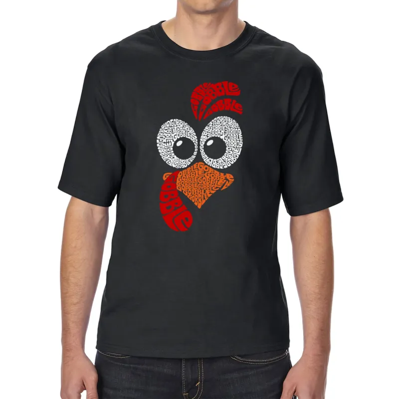 Turkey Face - Men's Tall and Long Word Art T-Shirt sold by LA Pop Art