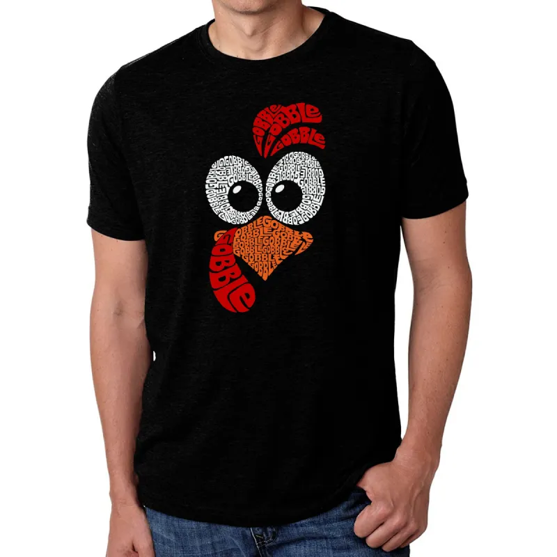 Turkey Face - Men's Premium Blend Word Art T-Shirt sold by LA Pop Art