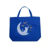 Halloween Cat Moon - Large Word Art Tote Bag sold by LA Pop Art