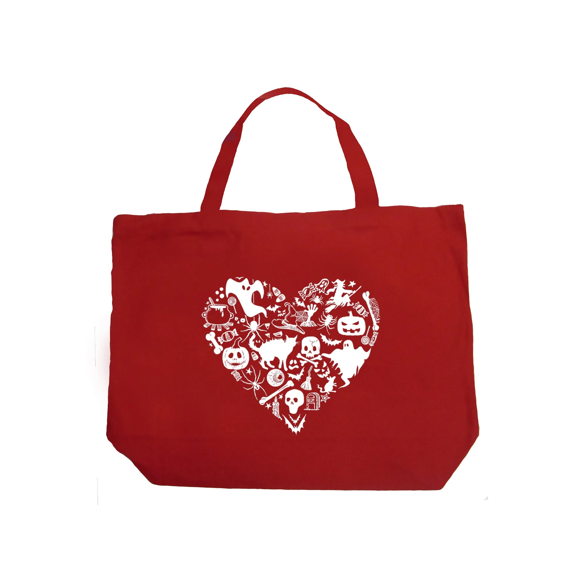 Halloween Heart - Large Word Art Tote Bag sold by LA Pop Art product image thumbnail 3