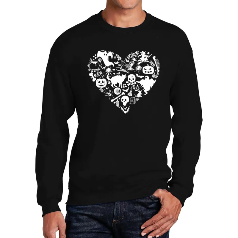 Halloween Heart - Men's Word Art Crewneck Sweatshirt sold by LA Pop Art