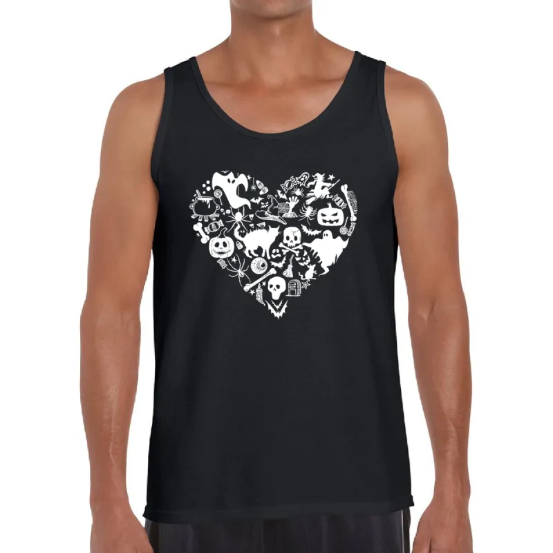 Halloween Heart - Men's Word Art Tank Top sold by LA Pop Art
