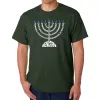 Hanukkah Menorah - Men's Word Art T-Shirt sold by LA Pop Art