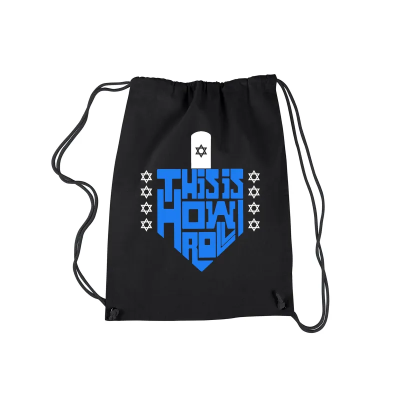This is How I Roll Dreidel - Drawstring Backpack sold by LA Pop Art