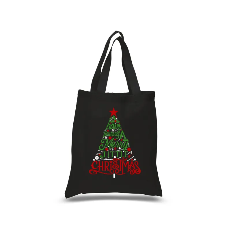Have Yourself a Merry Little Christmas - Small Word Art Tote Bag sold by LA Pop Art