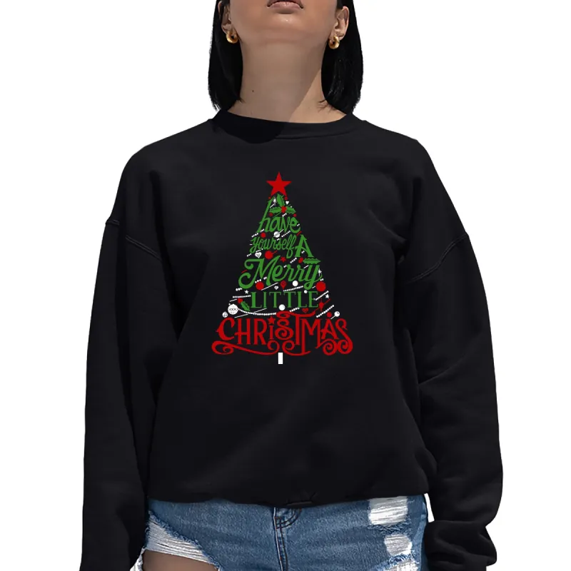 Have Yourself a Merry Little Christmas - Women's Word Art Crewneck Sweatshirt sold by LA Pop Art