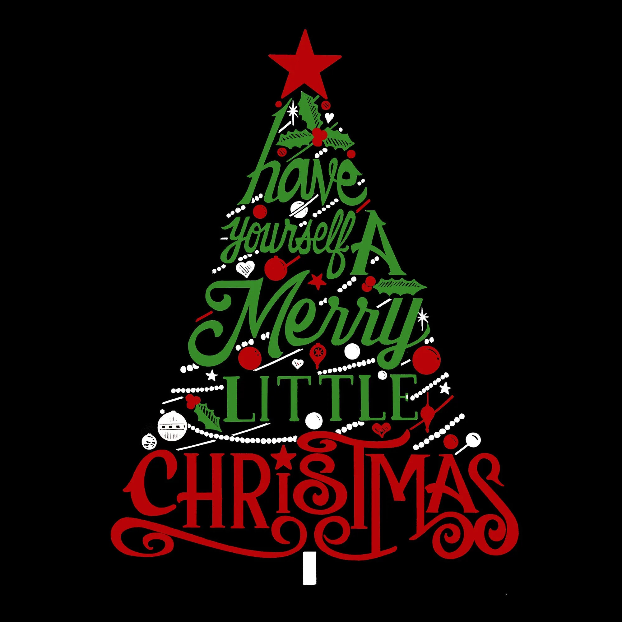 Have Yourself a Merry Little Christmas - Women's Word Art Tank Top sold by LA Pop Art product image thumbnail 2