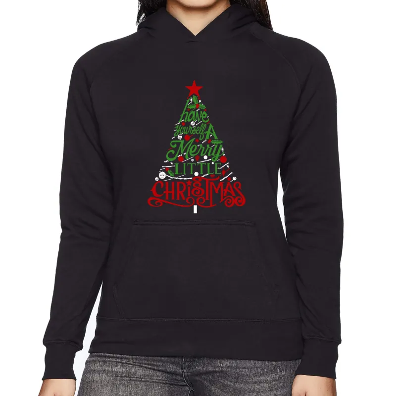Have Yourself a Merry Little Christmas - Women's Word Art Hooded Sweatshirt sold by LA Pop Art
