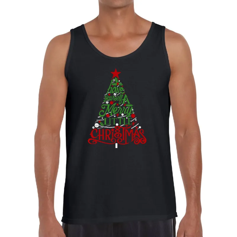 Have Yourself a Merry Little Christmas - Men's Word Art Tank Top sold by LA Pop Art