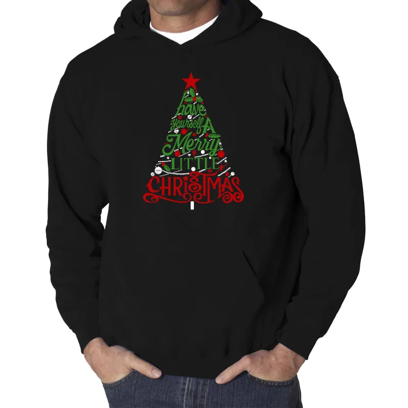 Have Yourself a Merry Little Christmas - Men's Word Art Hooded Sweatshirt sold by LA Pop Art