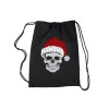 Santa Skull - Drawstring Backpack sold by LA Pop Art