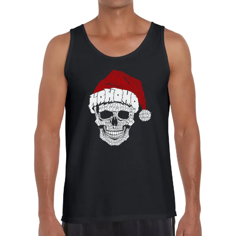 Santa Skull - Men's Word Art Tank Top sold by LA Pop Art