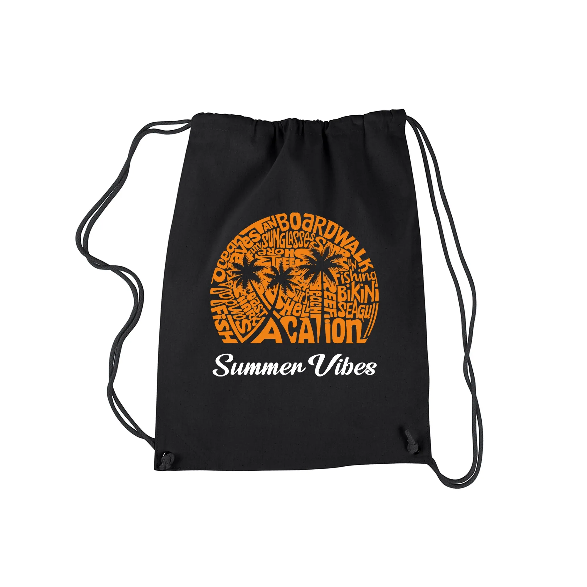 Summer Vibes - Drawstring Backpack sold by LA Pop Art