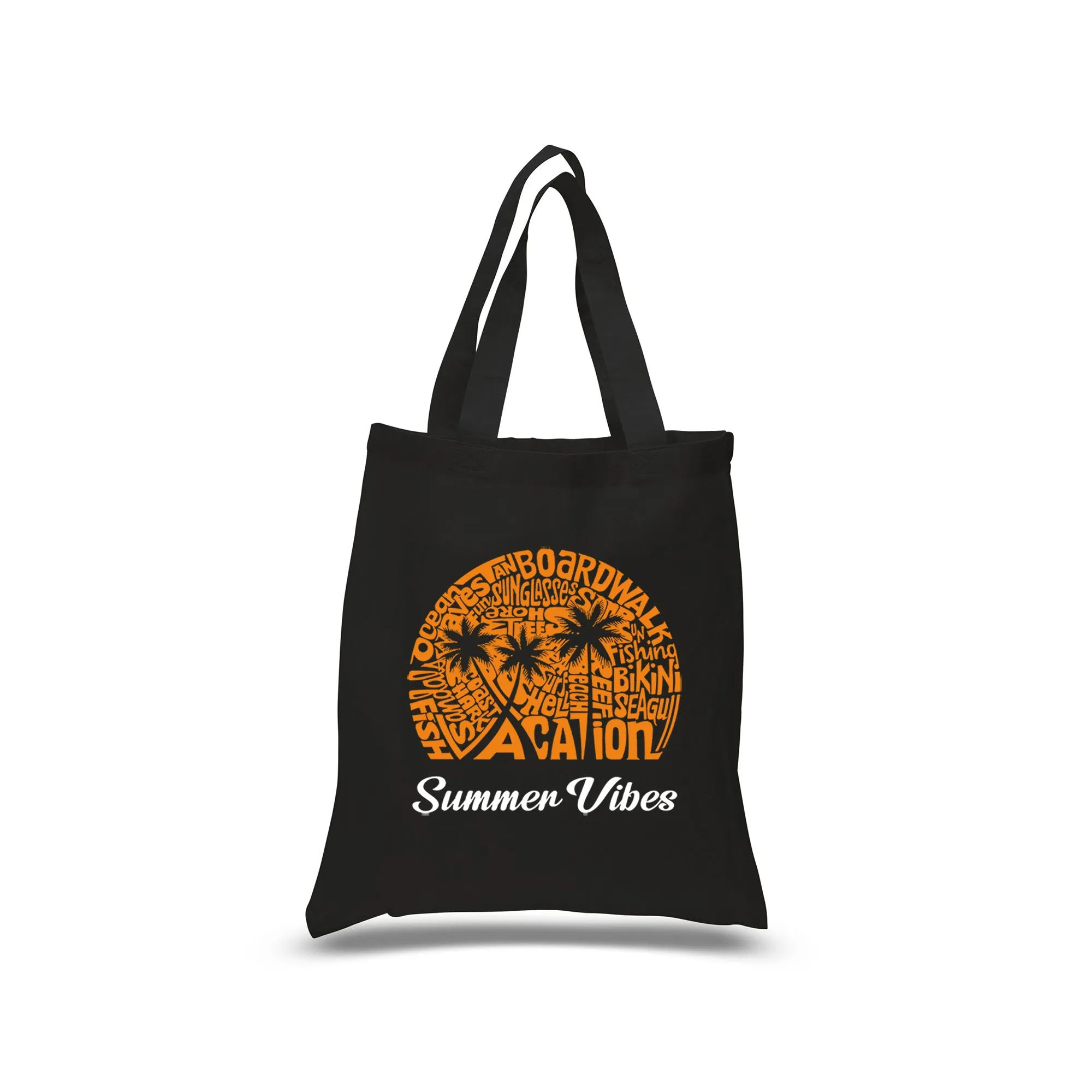 Summer Vibes - Small Word Art Tote Bag sold by LA Pop Art