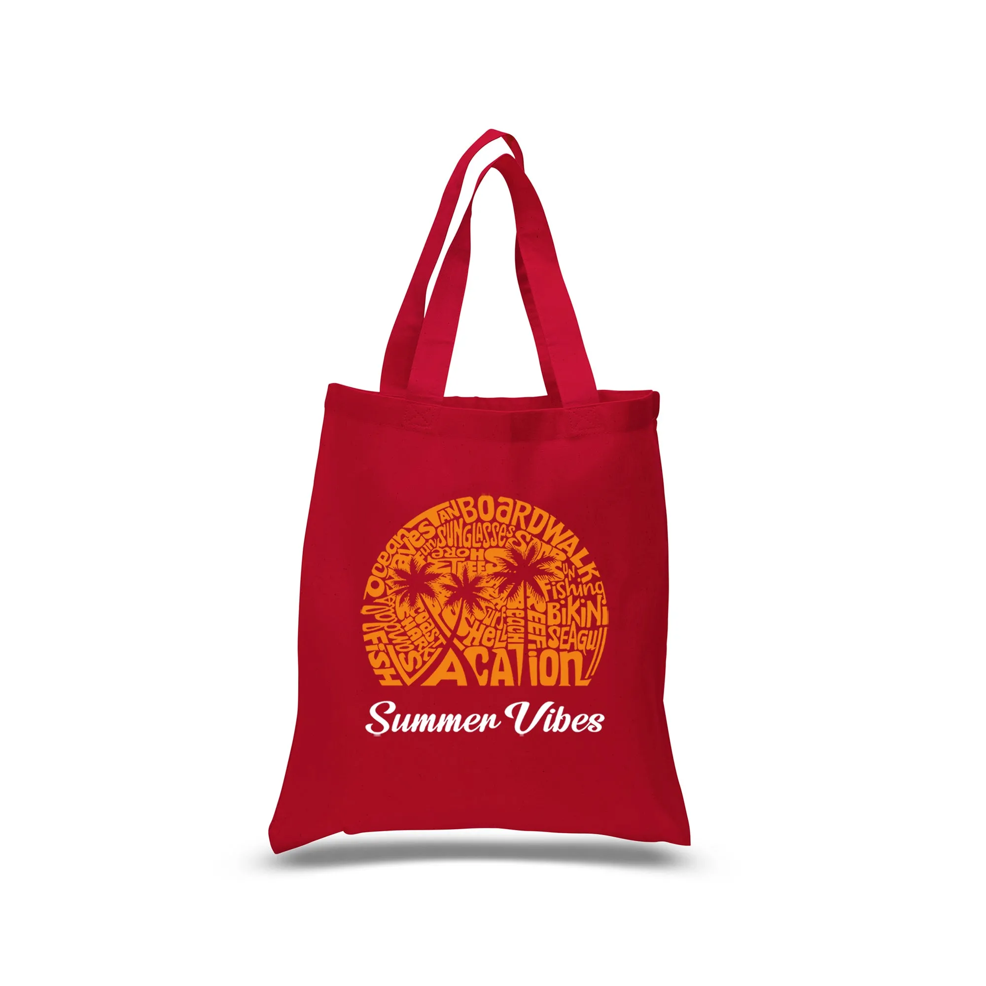 Summer Vibes - Small Word Art Tote Bag sold by LA Pop Art product image thumbnail 3