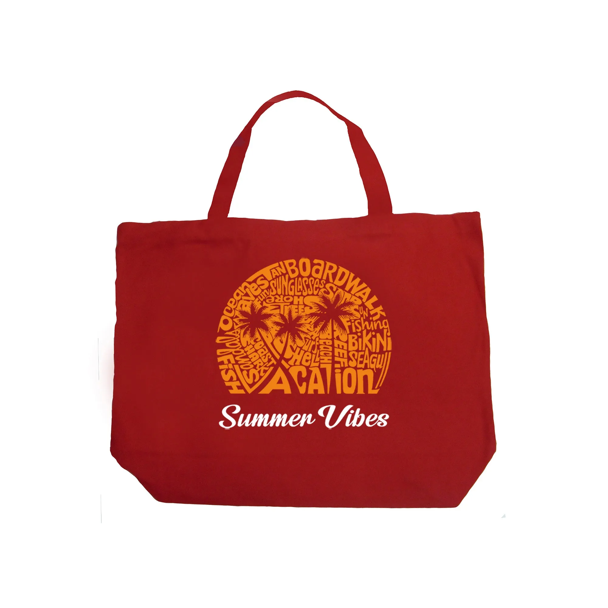 Summer Vibes - Large Word Art Tote Bag sold by LA Pop Art product image thumbnail 3