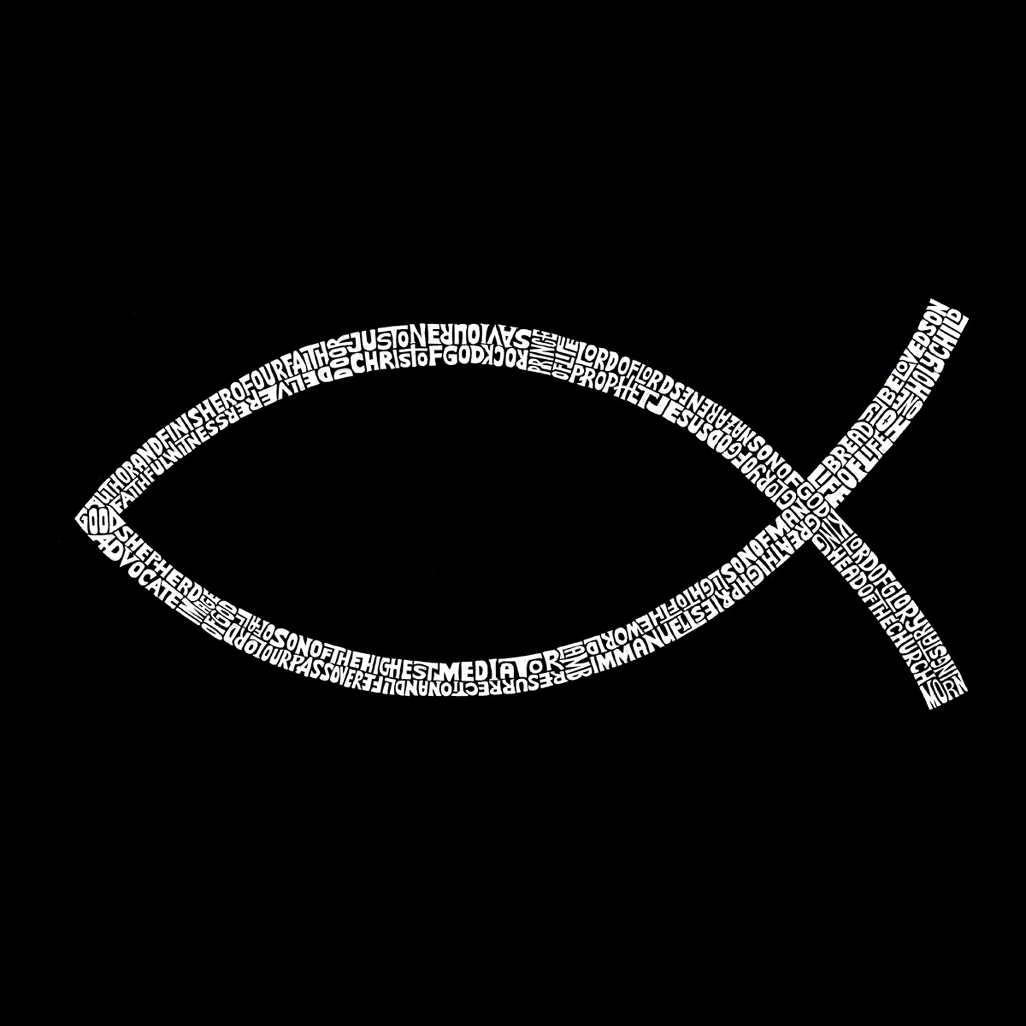 JESUS FISH - Men's Word Art Tank Top sold by LA Pop Art product image thumbnail 2