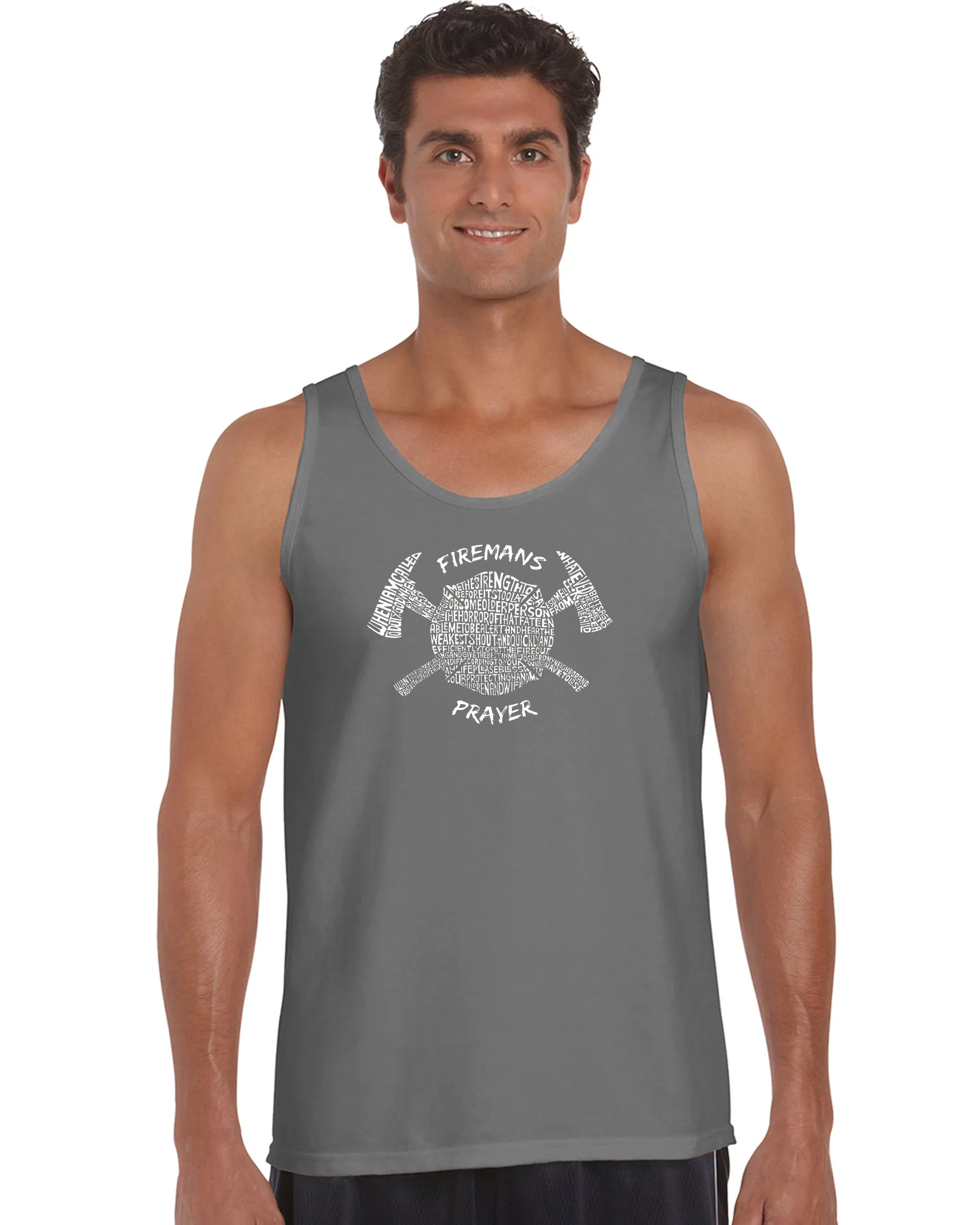 FIREMAN'S PRAYER - Men's Word Art Tank Top sold by LA Pop Art product image thumbnail 5