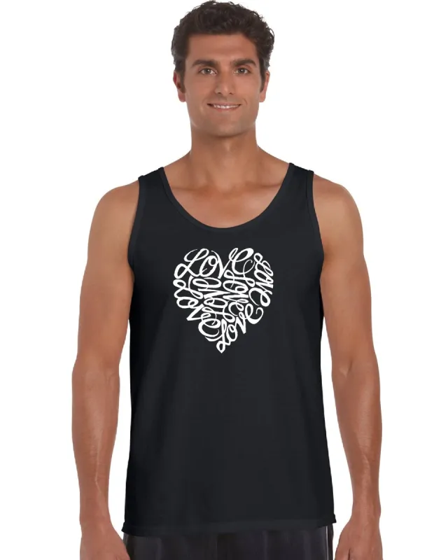 LOVE - Men's Word Art Tank Top sold by LA Pop Art